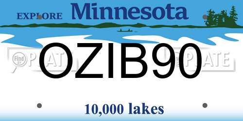 OZIB90 Minnesota License Plate