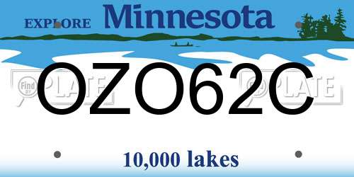 OZO62C Minnesota License Plate