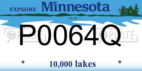 P0064Q Minnesota License Plate