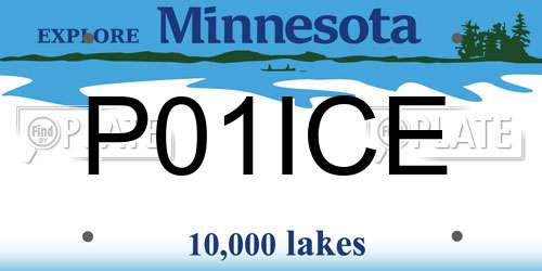 P01ICE Minnesota License Plate