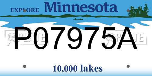 P07975A Minnesota License Plate