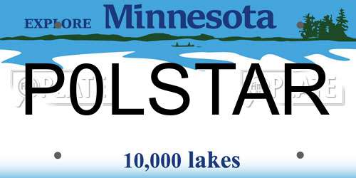 P0LSTAR Minnesota License Plate