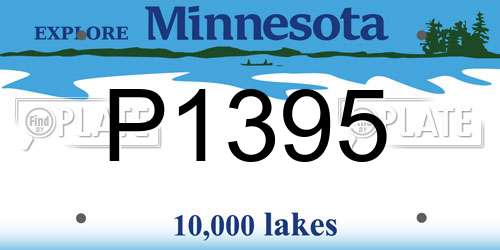 P1395 Minnesota License Plate