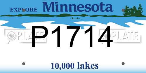 P1714 Minnesota License Plate