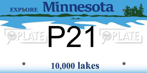 P21 Minnesota License Plate