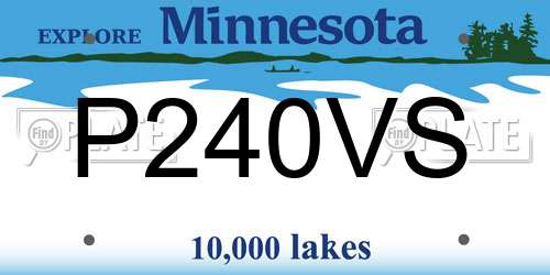 P240VS Minnesota License Plate