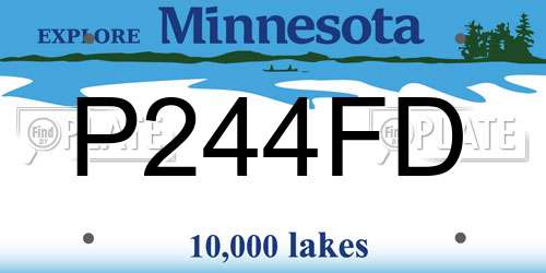 P244FD Minnesota License Plate