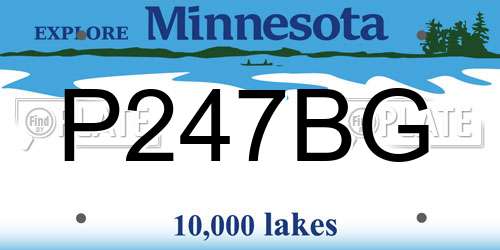 P247BG Minnesota License Plate