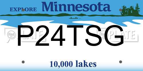 P24TSG Minnesota License Plate