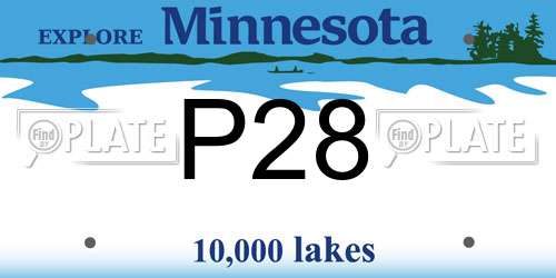 P28 Minnesota License Plate