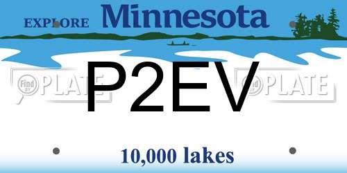 P2EV Minnesota License Plate