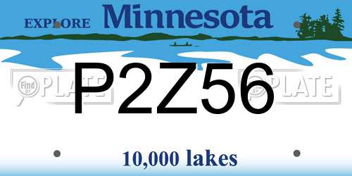 P2Z56 Minnesota License Plate