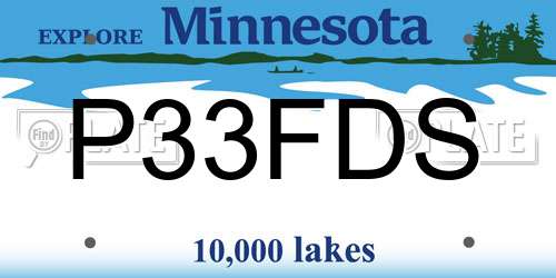 P33FDS Minnesota License Plate