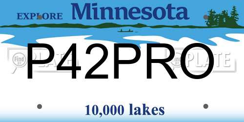 P42PRO Minnesota License Plate