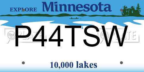 P44TSW Minnesota License Plate