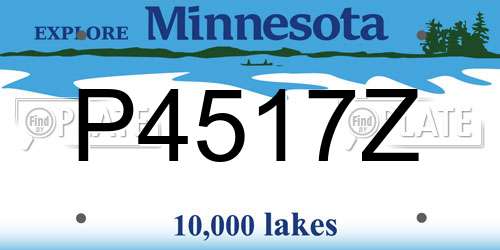 P4517Z Minnesota License Plate