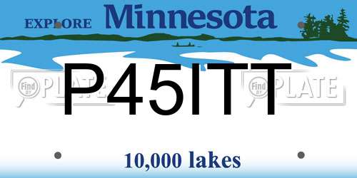 P45ITT Minnesota License Plate