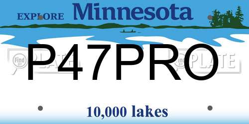P47PRO Minnesota License Plate