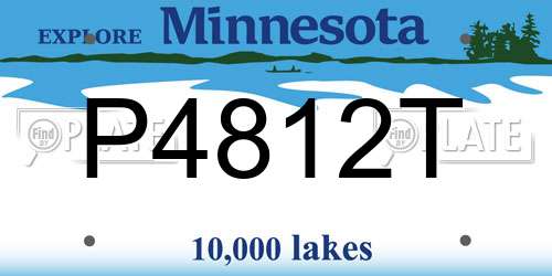 P4812T Minnesota License Plate