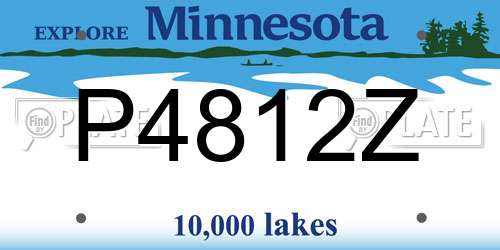 P4812Z Minnesota License Plate