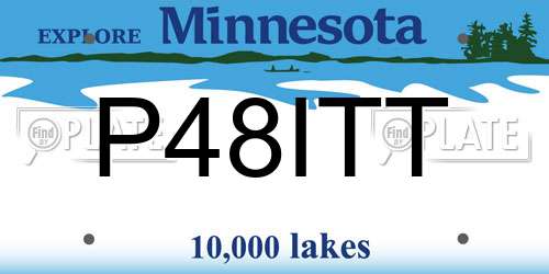 P48ITT Minnesota License Plate