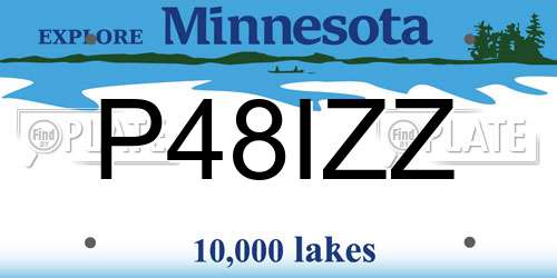 P48IZZ Minnesota License Plate