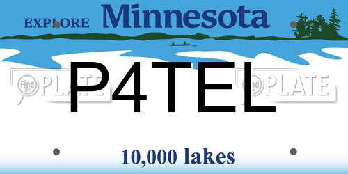 P4TEL Minnesota License Plate
