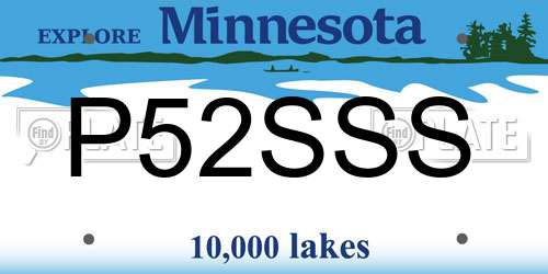 P52SSS Minnesota License Plate