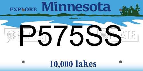 P575SS Minnesota License Plate