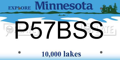 P57BSS Minnesota License Plate