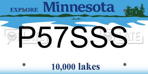P57SSS Minnesota License Plate