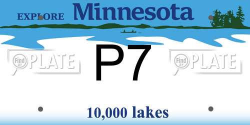 P7 Minnesota License Plate