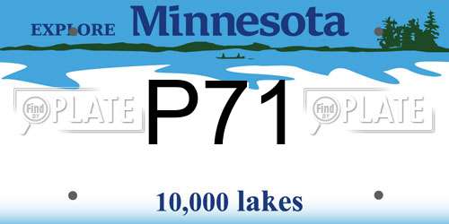 P71 Minnesota License Plate