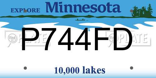 P744FD Minnesota License Plate