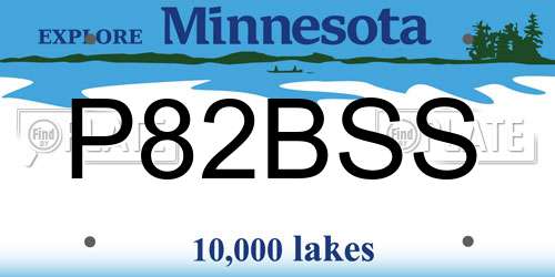 P82BSS Minnesota License Plate