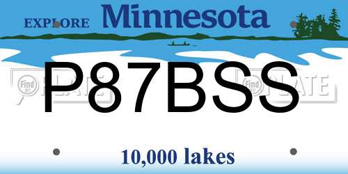 P87BSS Minnesota License Plate