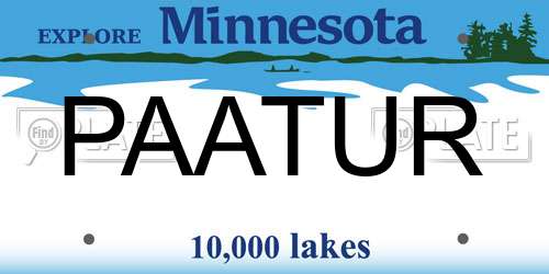 PAATUR Minnesota License Plate