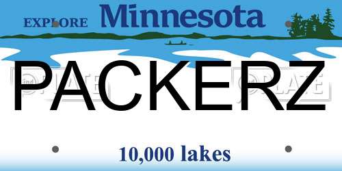 PACKERZ Minnesota License Plate