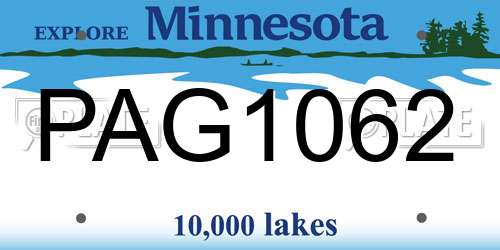 PAG1062 Minnesota License Plate