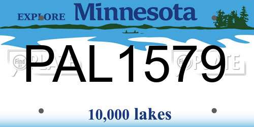 PAL1579 Minnesota License Plate