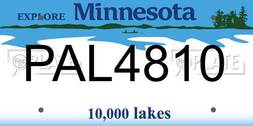 PAL4810 Minnesota License Plate