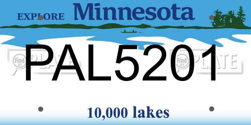 PAL5201 Minnesota License Plate