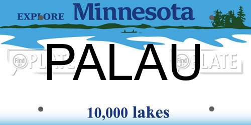 PALAU Minnesota License Plate
