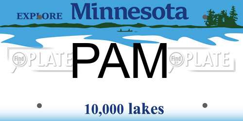 PAM Minnesota License Plate