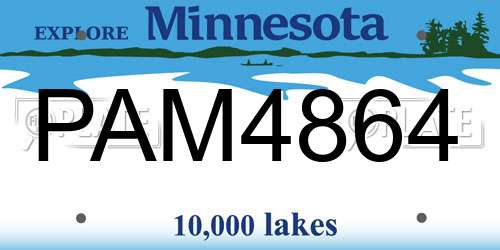PAM4864 Minnesota License Plate