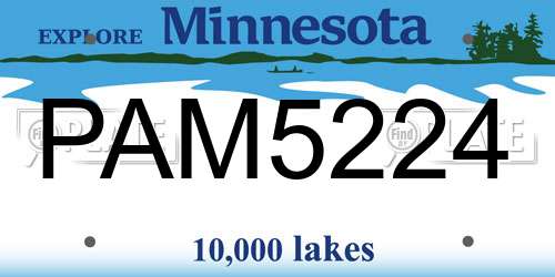 PAM5224 Minnesota License Plate