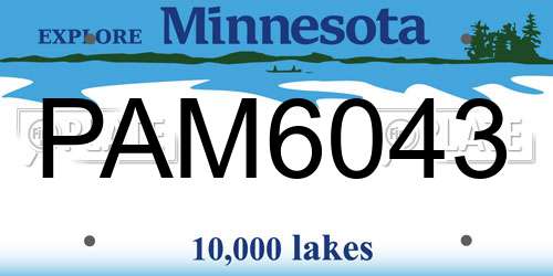 PAM6043 Minnesota License Plate