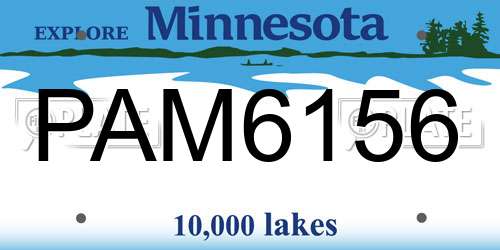 PAM6156 Minnesota License Plate