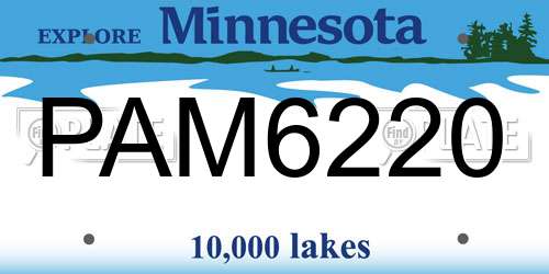 PAM6220 Minnesota License Plate