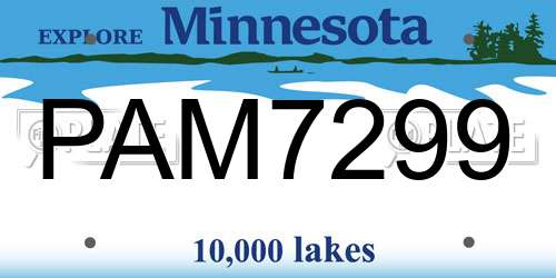 PAM7299 Minnesota License Plate